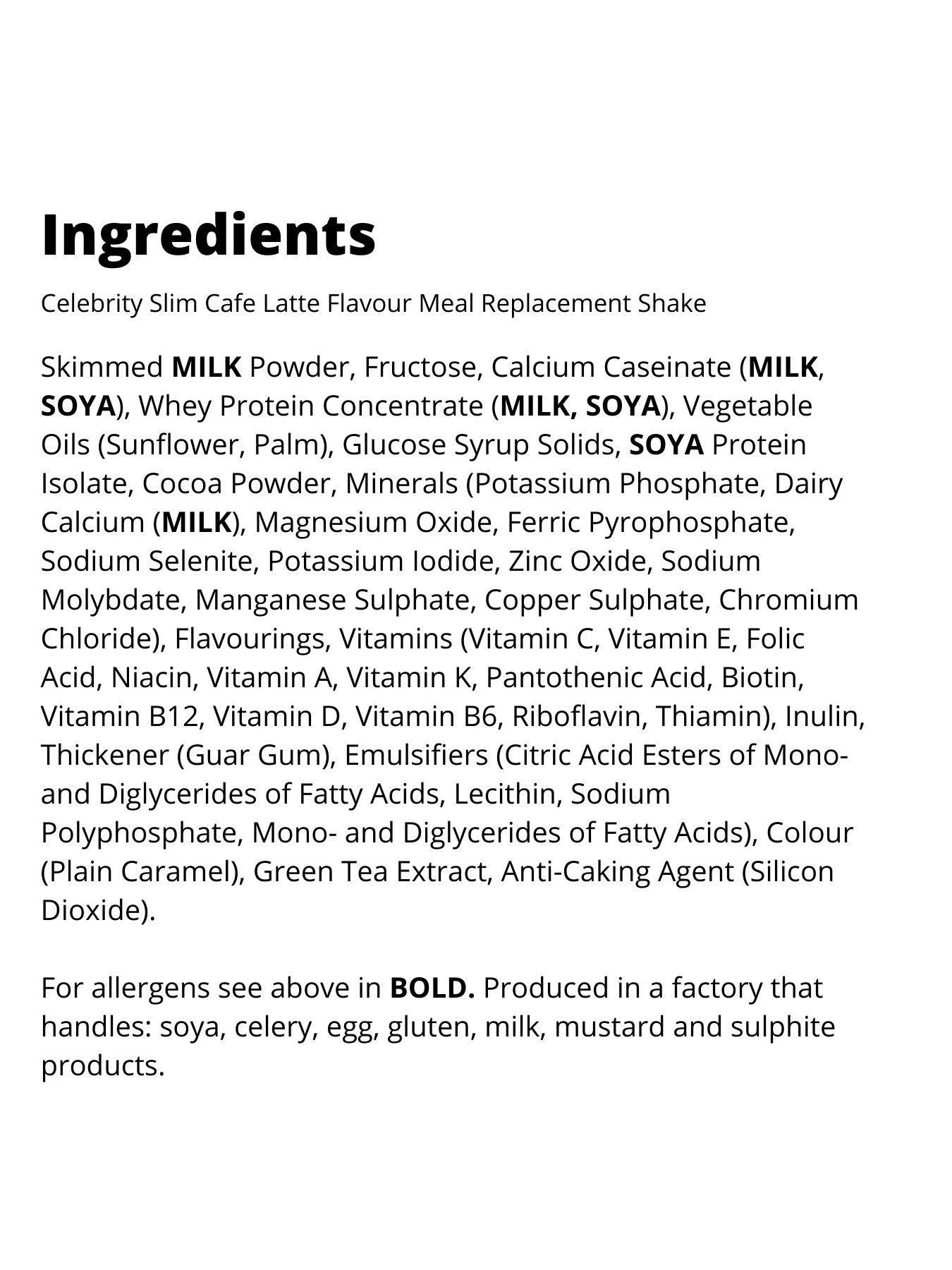 Celebrity Slim 20 Shake Variety Pack - 1100 Grams, Contents: 4 X Chocolate, 2 X Vanilla, 2 X Banana, 2 X Strawberry, 2 X Caramel 2 X Café Latte. 6 Celebrity Slim 20 Shake Variety Pack - 1100 Grams, Contents: 4 X Chocolate, 2 X Vanilla, 2 X Banana, 2 X Strawberry, 2 X Caramel 2 X Café Latte. - Image 6