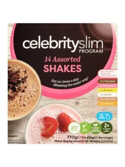 Celebrity Slim 7 Day Variety Shake Pack Total Weight 770 Grams (14 x 55 grams)