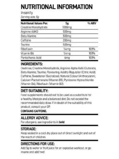 Bio Synergy Insanity Pre- Workout 250g -APPLE || PURE2IMPROVE || Sonik Sales Store CG7FA SQ4 0000000099 N A SLd1