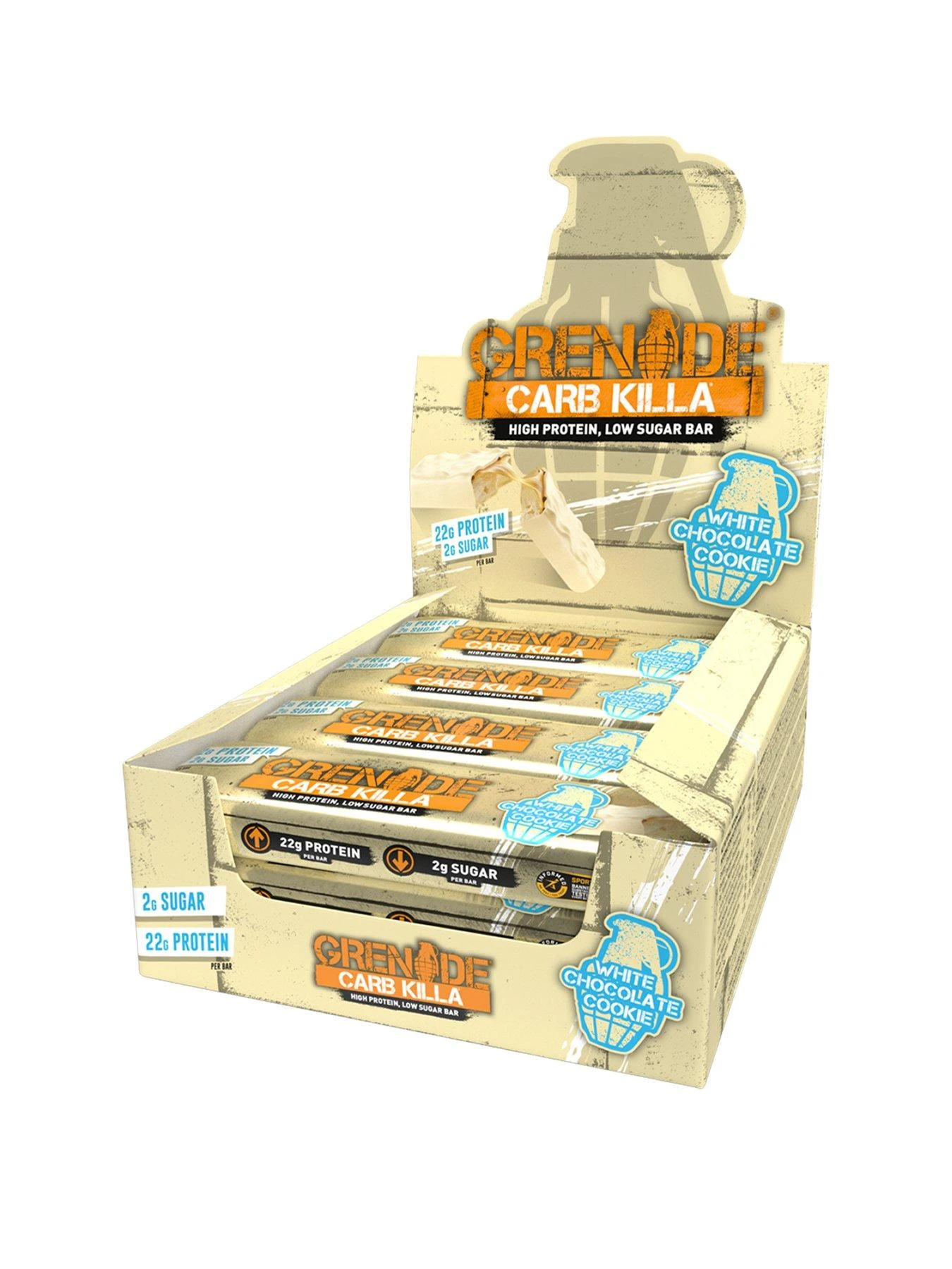 GRENADE Carb Killa 12 X 60G Bars White Chocolate 1 GRENADE Carb Killa 12 X 60G Bars White Chocolate