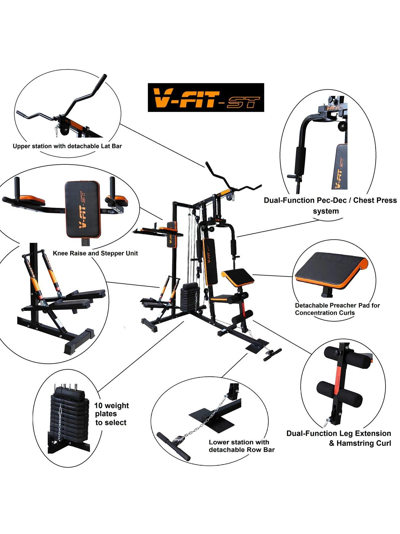 V-Fit STG-3 Herculean Python Upright Cross Trainer Gym 7 V-Fit STG-3 Herculean Python Upright Cross Trainer Gym - Image 7
