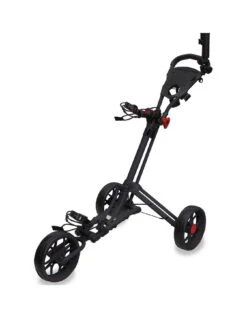 Eze Glide Smart Fold Trolley, With Wheel Cover & Umbrella Holder - Black