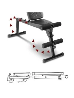 Marcy Multi Use Fold Away Dumbbell Bench -APPLE || PURE2IMPROVE || Sonik Sales Store M7FMR SQ6 0000000088 NO COLOR SLd3