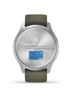 Garmin Vivomove Style Hybrid Smartwatch - White Silicone Strap With Rose Gold Hardware -APPLE || PURE2IMPROVE || Sonik Sales Store PJAH9 SQ7 0000000047 GREEN SLd3