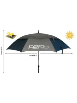 Sun Mountain H2NO Dual Canopy Windproof Large Golf Umbrella - 68" (172cm) Auto-Opening, Fibreglass Frame, UV Protection - Navy/Grey -APPLE || PURE2IMPROVE || Sonik Sales Store PYFQQ SQ7 0000000048 NAVY DGy