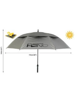 Sun Mountain H2NO Dual Canopy Windproof Large Golf Umbrella - 68" (172cm) Auto-Opening, Fibreglass Frame, UV Protection - Ultraviolet Silver -APPLE || PURE2IMPROVE || Sonik Sales Store PYFQT SQ7 0000000005 GREY DGy