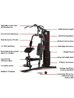 Marcy Eclipse HG3000 Compact Home Gym With Weight Stack, 68 Kg 12 Marcy Eclipse HG3000 Compact Home Gym With Weight Stack, 68 Kg -APPLE || PURE2IMPROVE || Sonik Sales Store QACYW SQ5 0000000088 NO COLOR SLd2