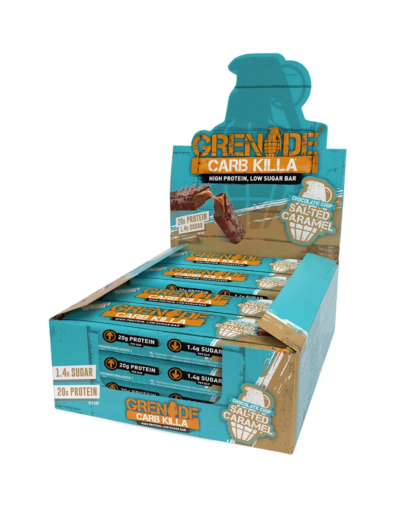 GRENADE Carb Killa Bars Chocolate Chip Salted Caramel (Box Of 12) 1 GRENADE Carb Killa Bars Chocolate Chip Salted Caramel (Box Of 12)