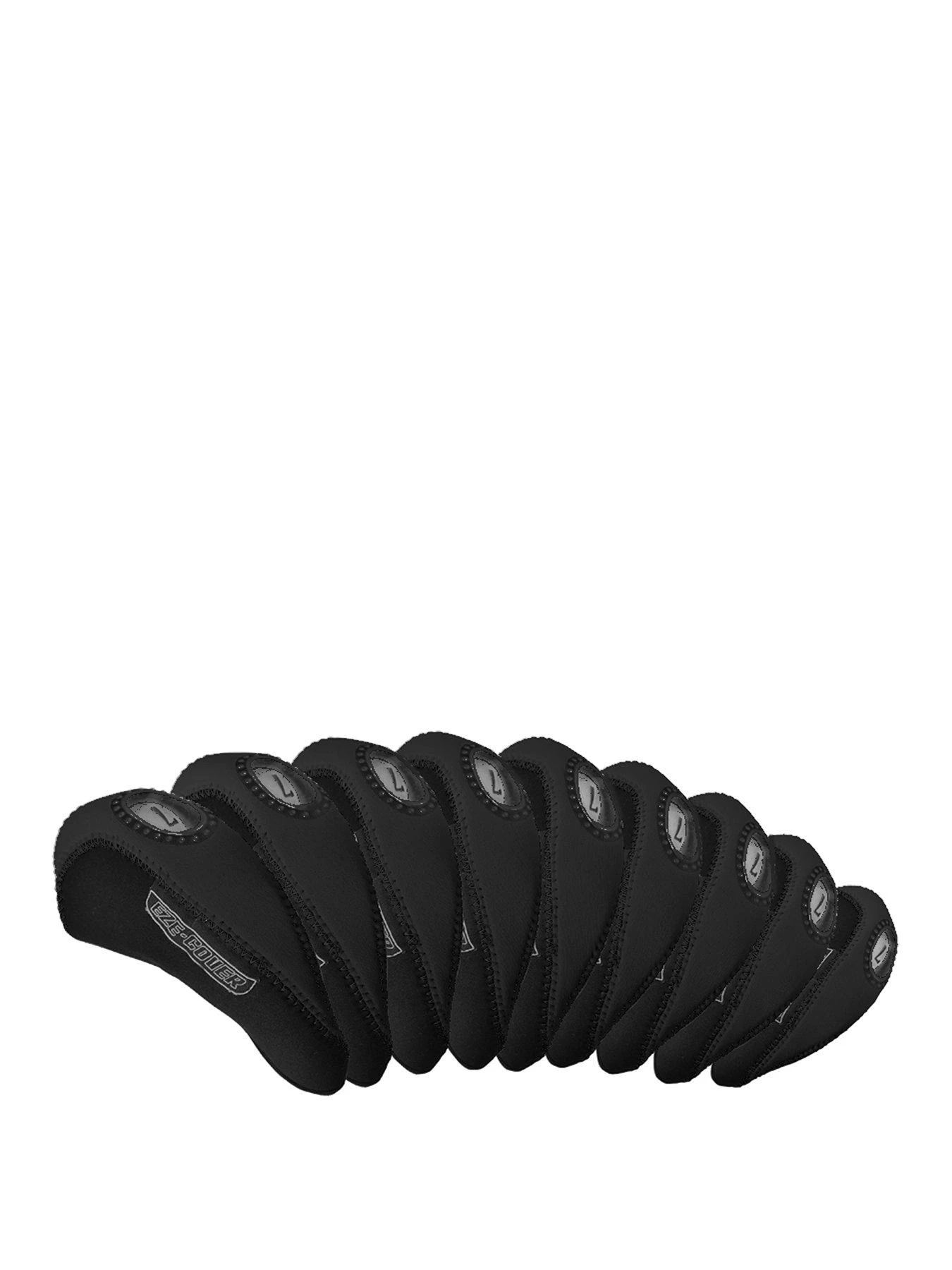 EZE Golf Iron Covers 10PCS - 4-SW + GW - Black 1 EZE Golf Iron Covers 10PCS - 4-SW + GW - Black