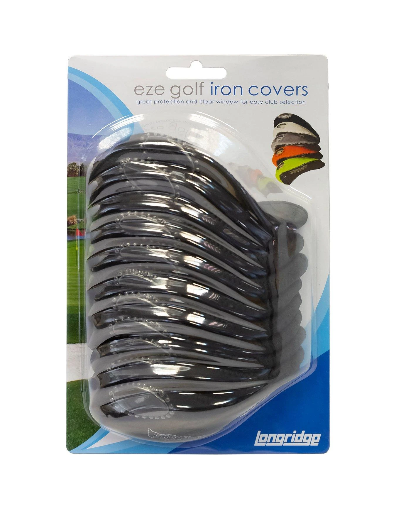 EZE Golf Iron Covers 10PCS - 4-SW + GW - Black 2 EZE Golf Iron Covers 10PCS - 4-SW + GW - Black - Image 2