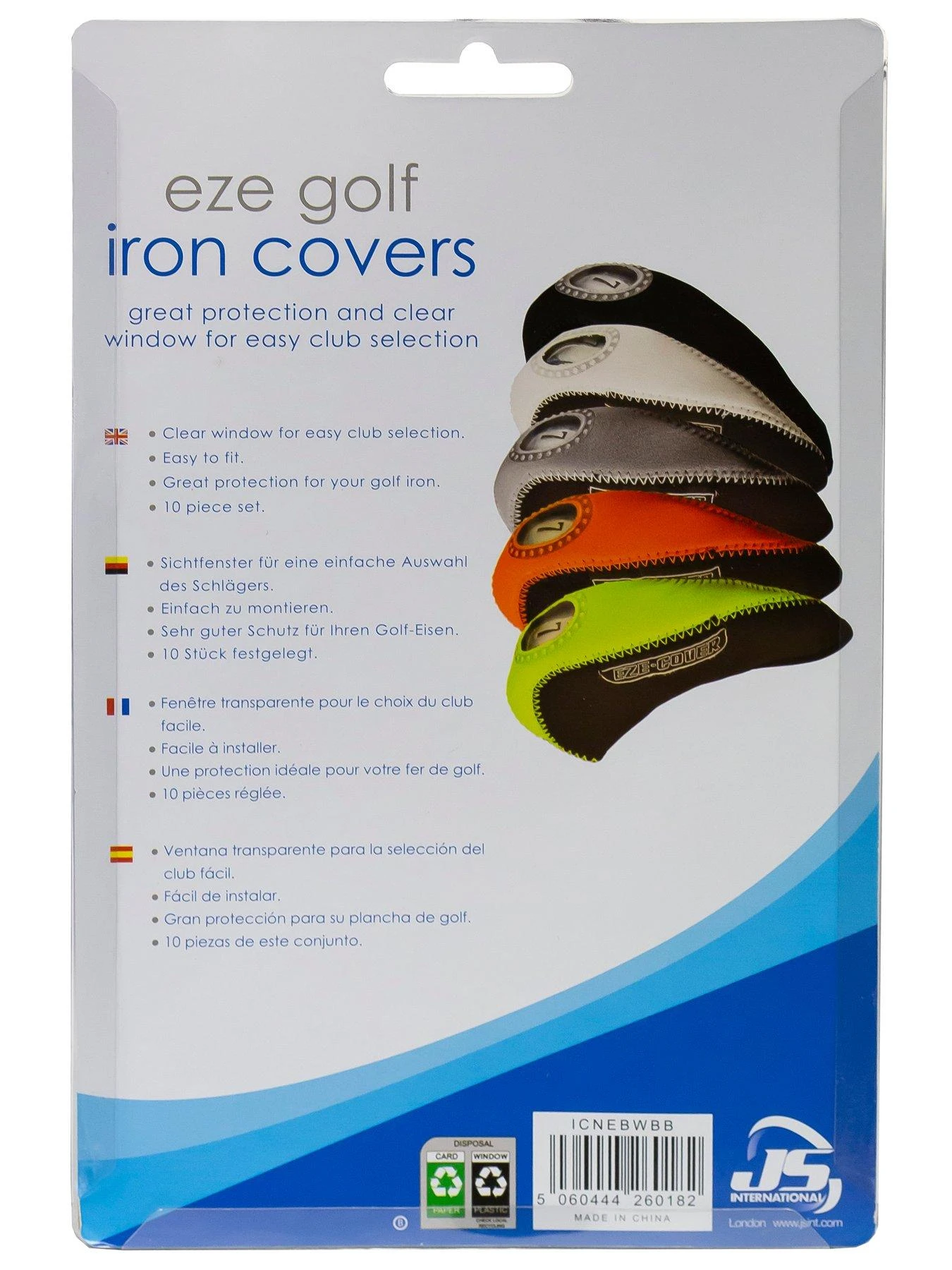 EZE Golf Iron Covers 10PCS - 4-SW + GW - Black 6 EZE Golf Iron Covers 10PCS - 4-SW + GW - Black - Image 6