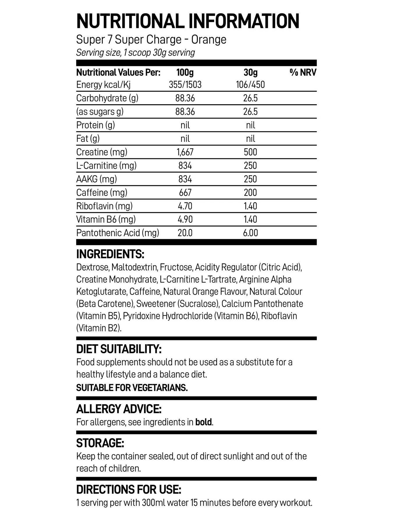 Super 7 Super Charge Pre-Workout (Blackcurrant) - 908 Grams 2 Super 7 Super Charge Pre-Workout (Blackcurrant) - 908 Grams - Image 2