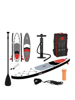 Pure 4 Fun PURE 320 SUP All-Round Inflatable Stand Up Paddle Board 10.5 Feet & Pump, Patch Tool, Foot Lead, Adjustable Paddle And Waterproof 2L Bag