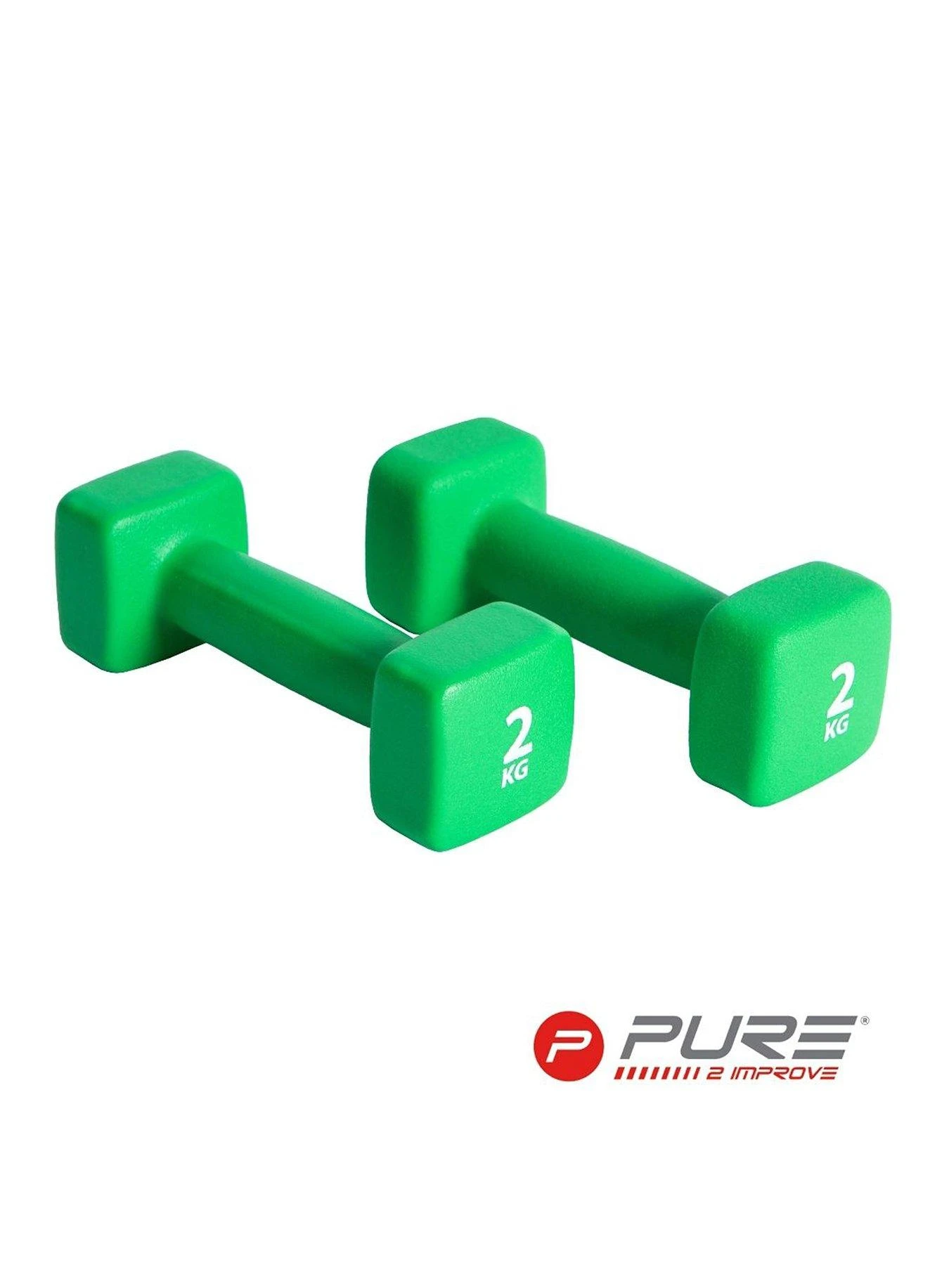 Pure2Improve Pair Of Neoprene Coated Dumbbells - 2kg 2 Pure2Improve Pair Of Neoprene Coated Dumbbells - 2kg - Image 2