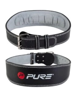 Pure2Improve Deluxe Padded Leather And Suede Weight Lifting Belt (Medium)