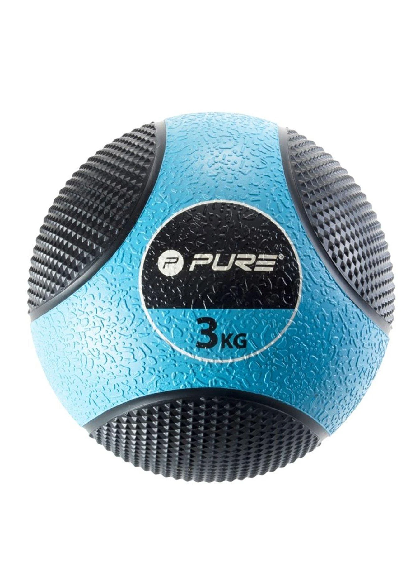 Pure2Improve Deluxe Medicine Ball 3kg - Light Blue/Black 1 Pure2Improve Deluxe Medicine Ball 3kg - Light Blue/Black
