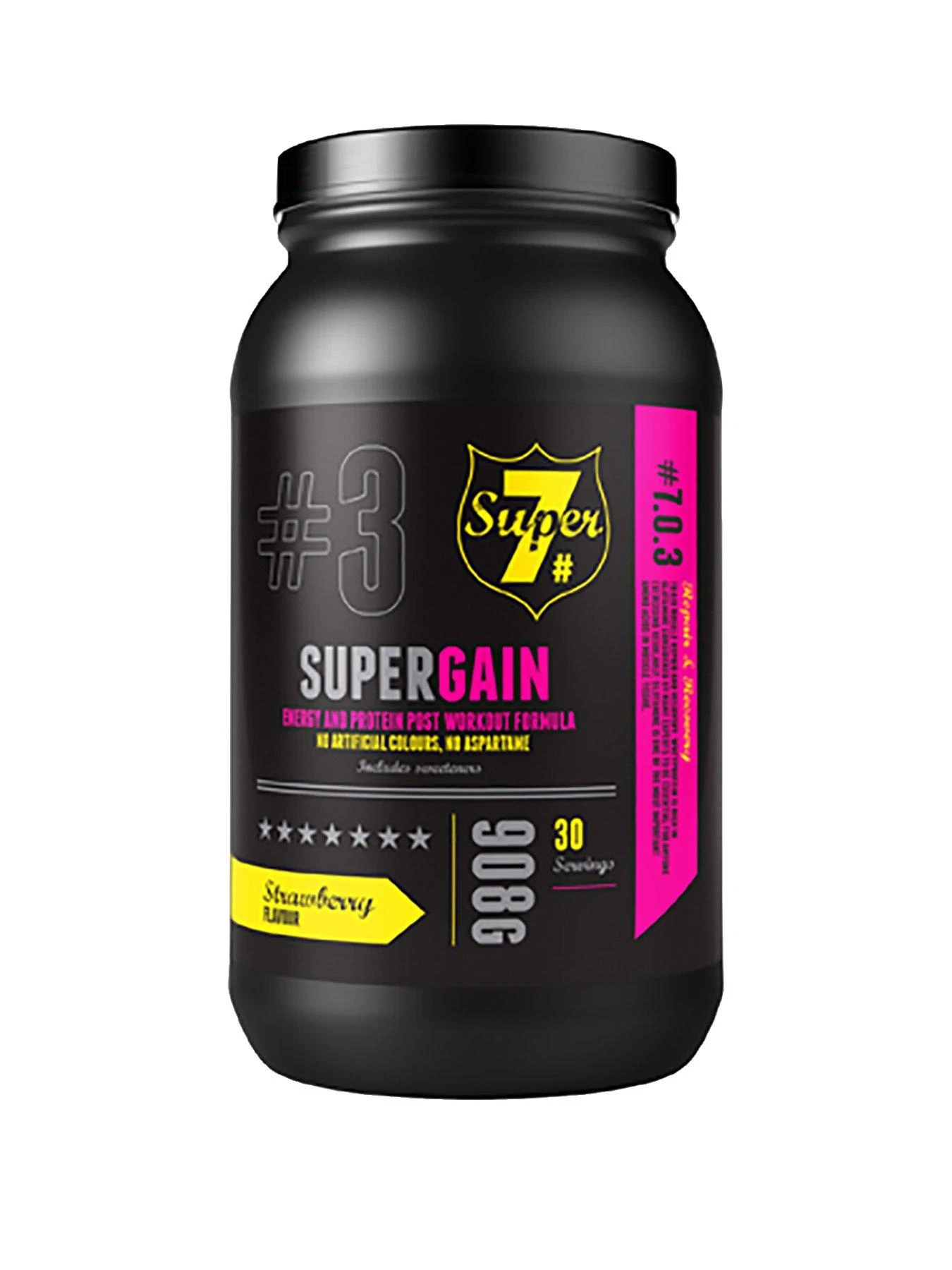 Super 7 Super Gain Strawberry Post-Workout Recovery And Gain Enhancer - 908 grams 1 Super 7 Super Gain Strawberry Post-Workout Recovery And Gain Enhancer - 908 grams