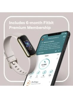 Fitbit Luxe Fitness Tracker - Soft Gold/Porcelain White -APPLE || PURE2IMPROVE || Sonik Sales Store RVNP6 SQ6 0000000013 WHITE SLd2