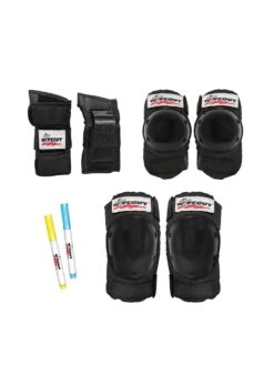 Wipeout Protective Pad Set - Black, Age 5+