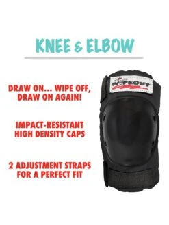 Wipeout Protective Pad Set - Black, Age 5+ -APPLE || PURE2IMPROVE || Sonik Sales Store RW6AE SQ6 0000000099 N A SLd3