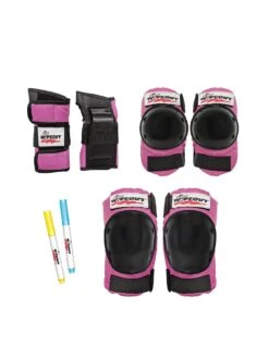 Wipeout Protective Pad Set - Neon Pink, Age 5+