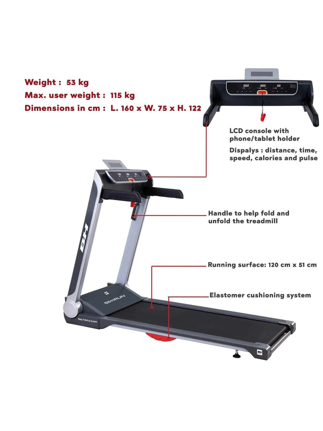 BH SlimRun Fold-Flat Treadmill 7 BH SlimRun Fold-Flat Treadmill - Image 7