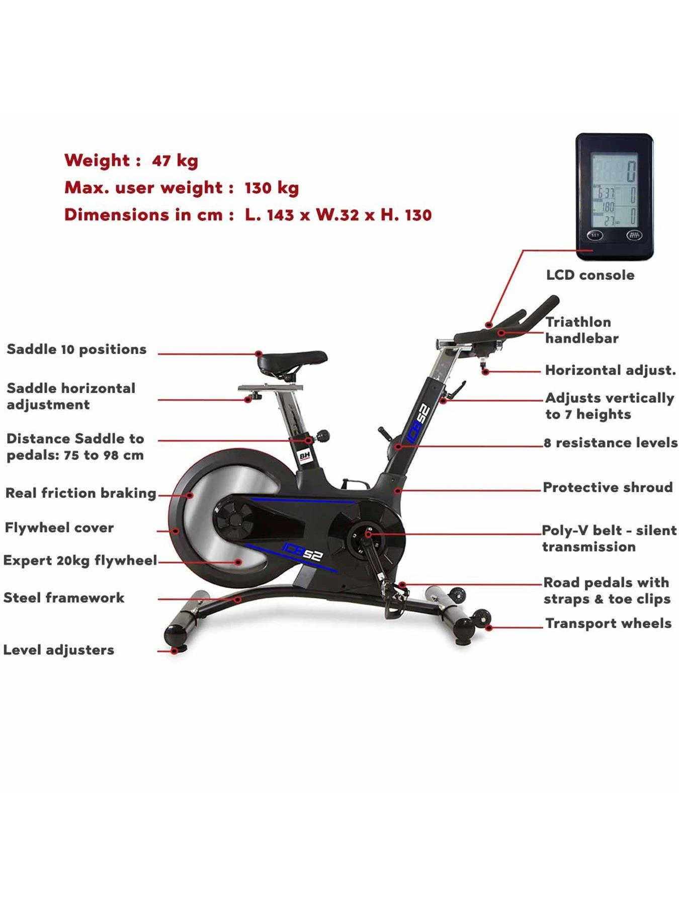 BH Fitness ICBS2 Studio Bike 7 BH Fitness ICBS2 Studio Bike - Image 7
