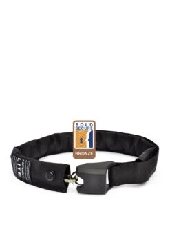 Hiplok Lite Wearable Cycle Chain Lock 6mm X 75cm - Waist 24-44 Inches (Bronze Sold Secure) Black