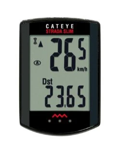 CATEYE Strada Slim Slimline Sensor Cycle Computer - Black 
