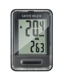 CATEYE Velo 9 Wired Cycle Computer - Black