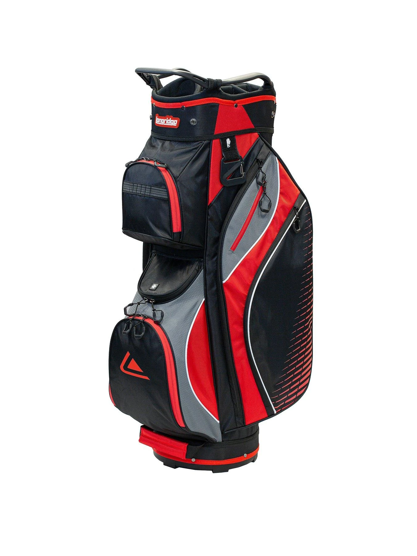 LONGRIDGE Deluxe Lite Cart Bag Black/Char/Red 1 LONGRIDGE Deluxe Lite Cart Bag Black/Char/Red