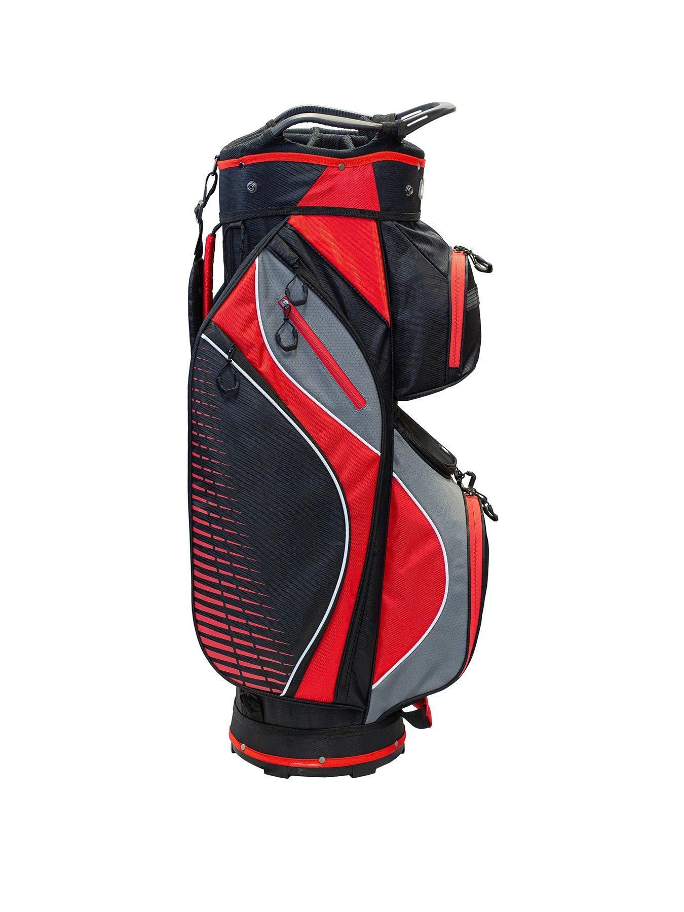 LONGRIDGE Deluxe Lite Cart Bag Black/Char/Red 2 LONGRIDGE Deluxe Lite Cart Bag Black/Char/Red - Image 2