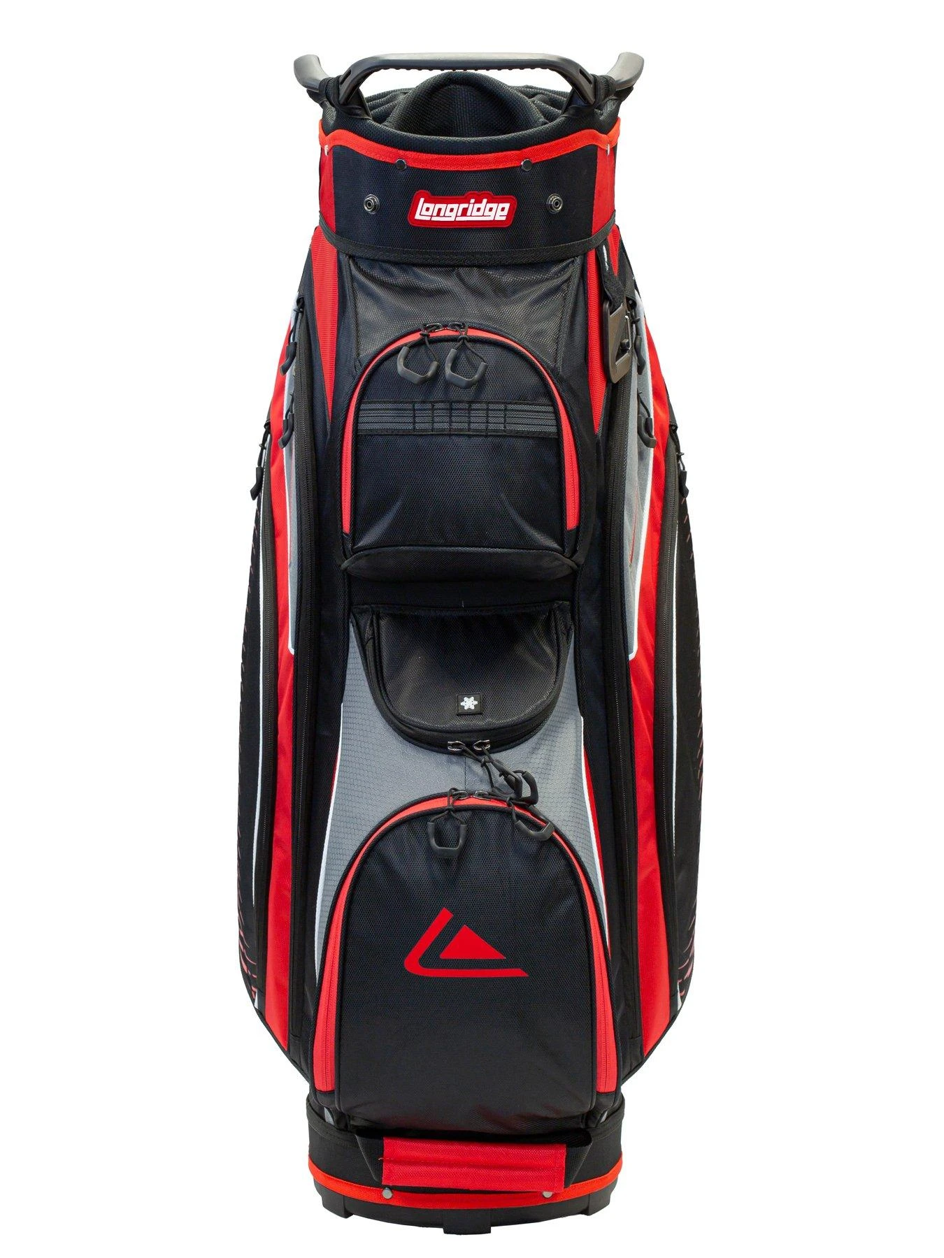 LONGRIDGE Deluxe Lite Cart Bag Black/Char/Red 4 LONGRIDGE Deluxe Lite Cart Bag Black/Char/Red - Image 4