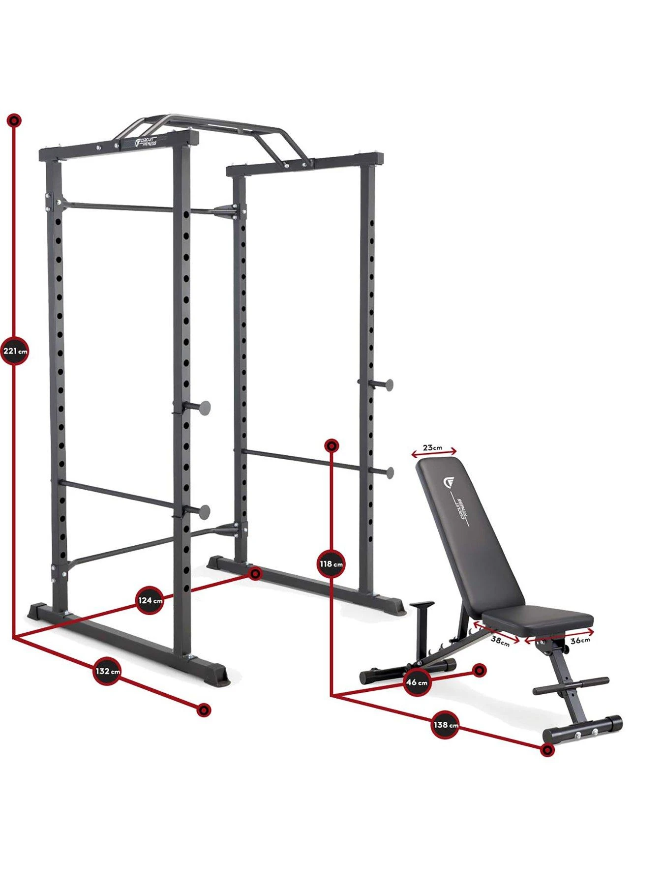 Circuit Fitness 600CG Cage & Bench 7 Circuit Fitness 600CG Cage & Bench - Image 7