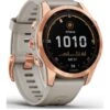 Garmin Fenix 7S Solar Multisport GPS Watch - Rose Gold With Light Sand Band