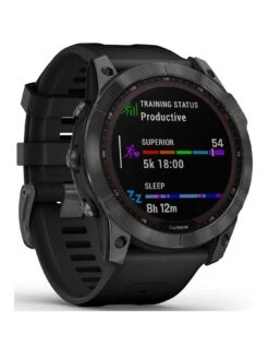 Garmin Fenix 7X Solar Multisport GPS Watch - Slate Grey With Black Band