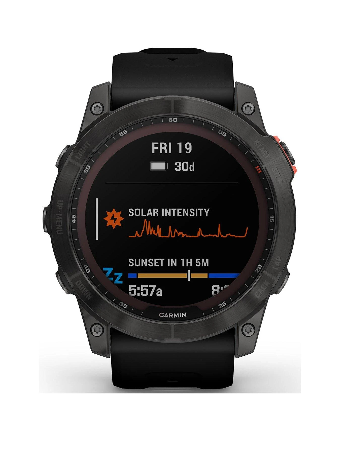 Garmin Fenix 7X Solar Multisport GPS Watch - Slate Grey With Black Band 2 Garmin Fenix 7X Solar Multisport GPS Watch - Slate Grey With Black Band - Image 2