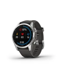 Garmin Fenix 7S Multisport GPS Watch - Silver With Graphite Band -APPLE || PURE2IMPROVE || Sonik Sales Store UH3RU SQ7 0000000005 GREY SLd3