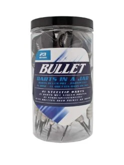 Bullet Darts In A Jar - 21 Steel Tip Darts Set