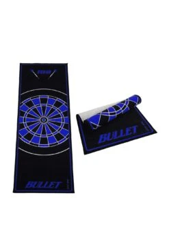 Bullet Non-Slip Tournament Dartboard Mat For Home Practice - Blue