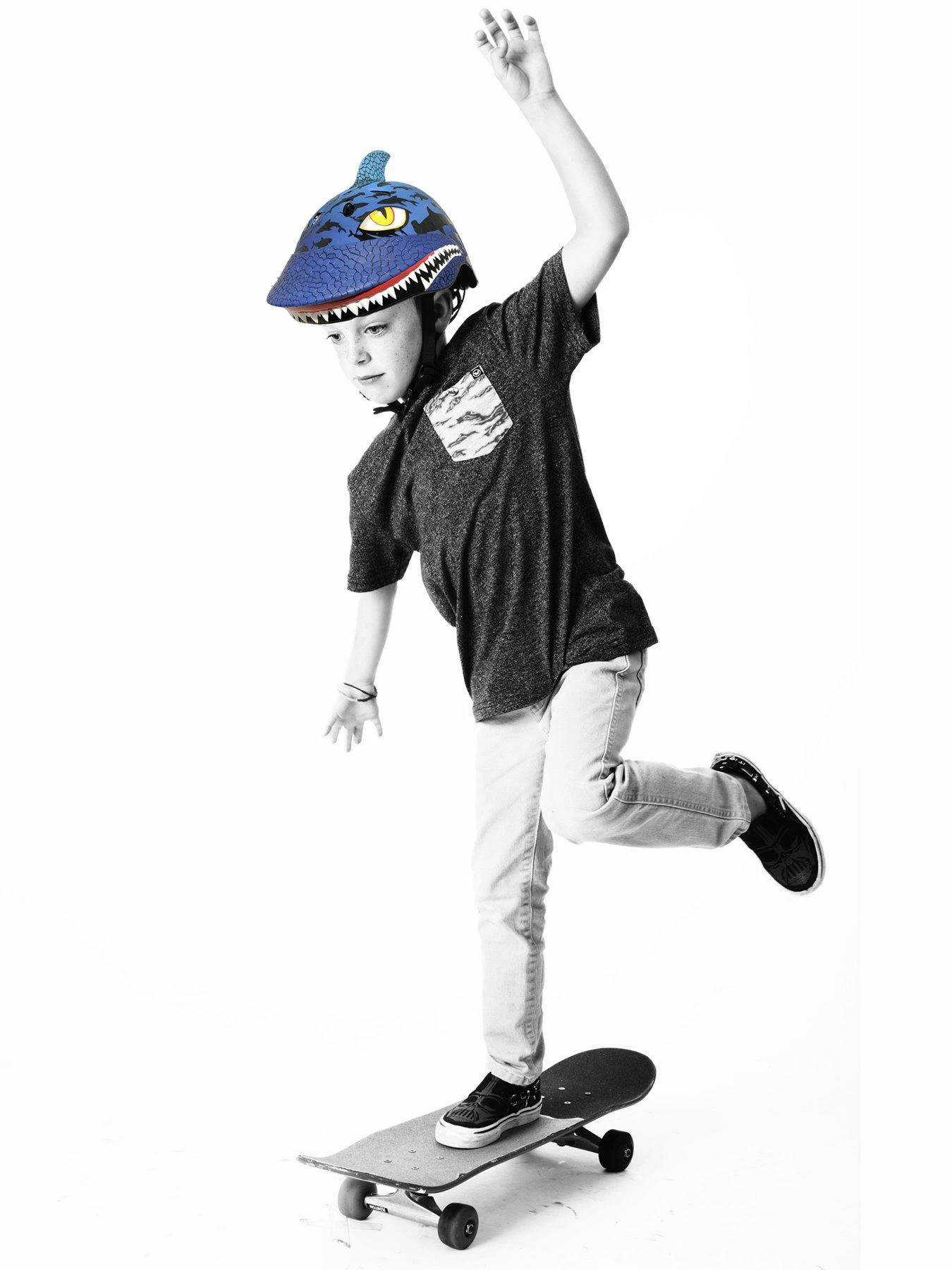 C-Preme Raskullz Blue Shark Jawz Child's Helmet - Age 5+ 5 C-Preme Raskullz Blue Shark Jawz Child's Helmet - Age 5+ - Image 5