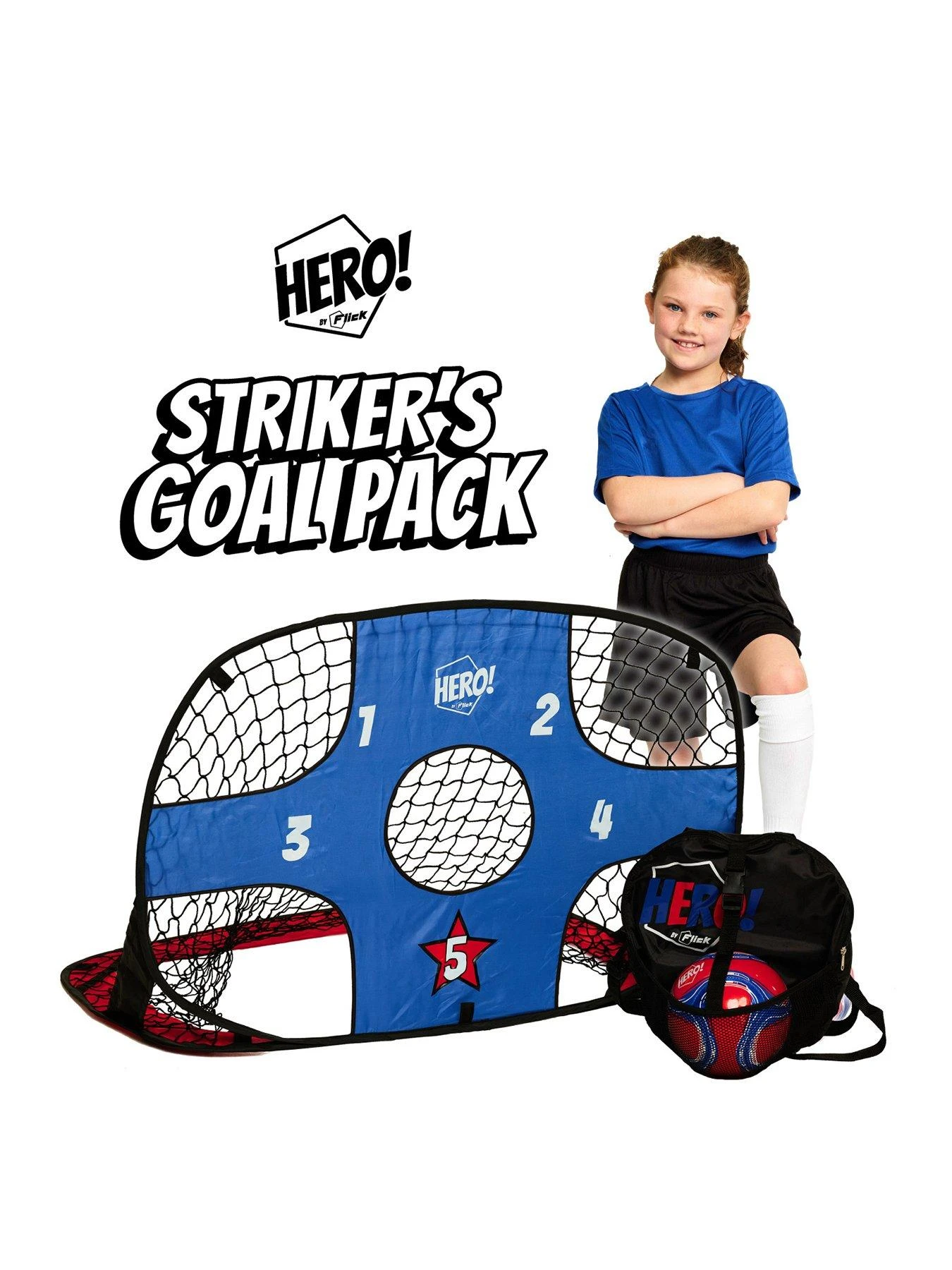 Football Flick Hero Strikers Goal Pack - Aged 3-7 Years 1 Football Flick Hero Strikers Goal Pack - Aged 3-7 Years