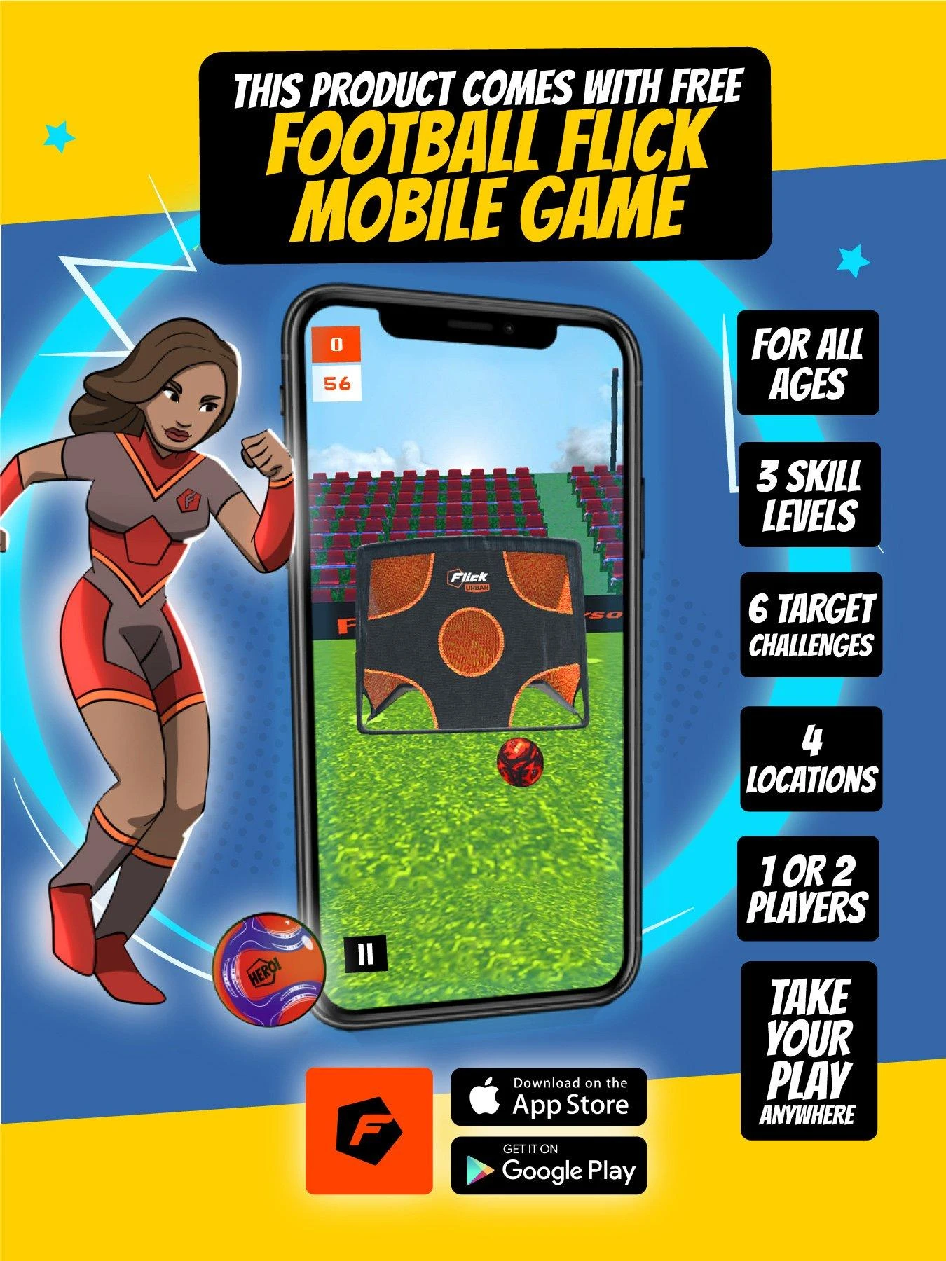 Football Flick Hero Strikers Goal Pack - Aged 3-7 Years 7 Football Flick Hero Strikers Goal Pack - Aged 3-7 Years - Image 7