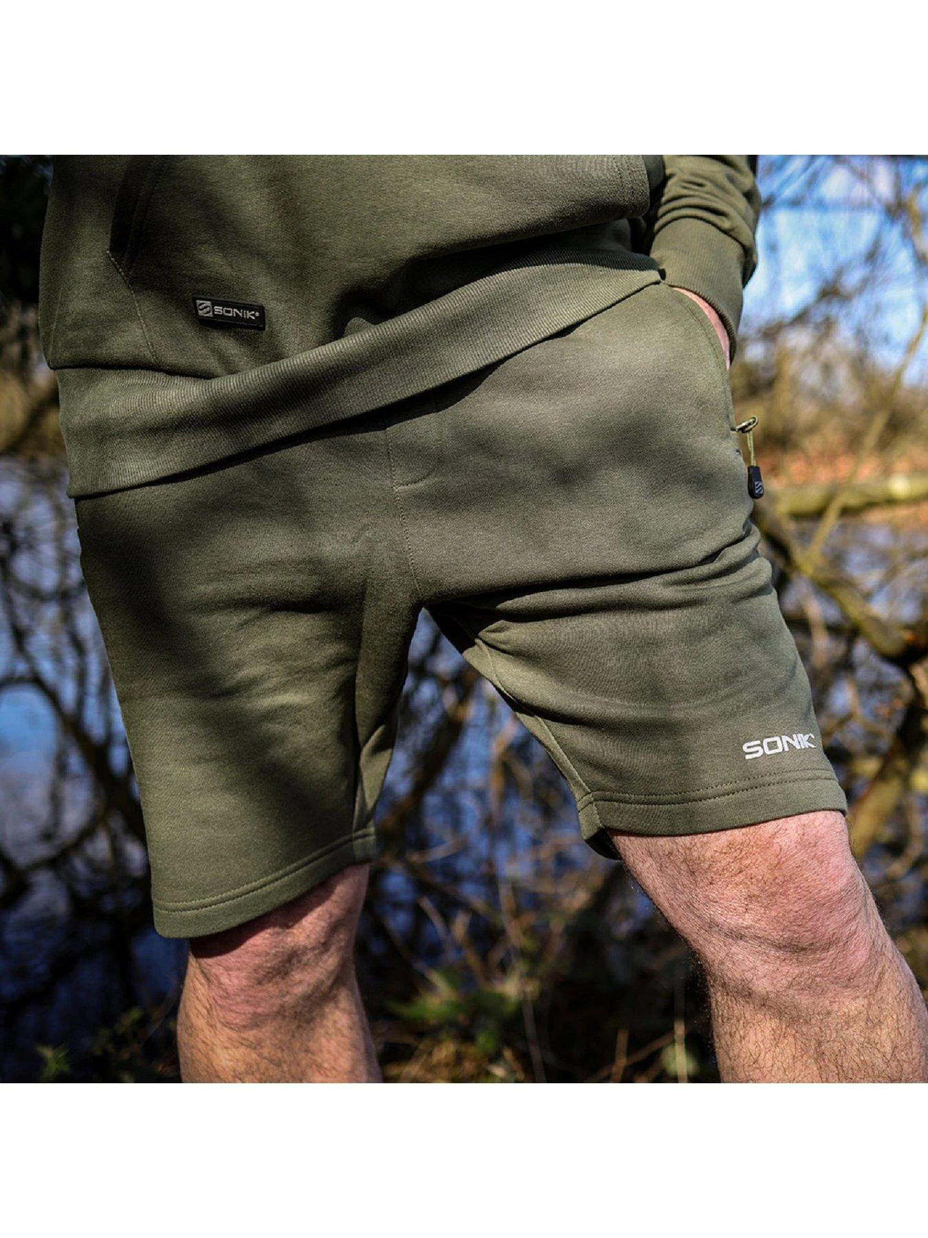 Sonik Green Fleece Shorts 6 Sonik Green Fleece Shorts - Image 6