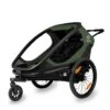 Hamax Outback Twin Child Bike Trailer - Green / Black