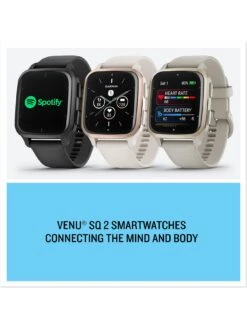 Garmin Venu Sq 2, Music Edition Smartwatch - Ivory/Peach Gold, WW -APPLE || PURE2IMPROVE || Sonik Sales Store V8BKY SQ5 0000000168 IVORY SLd1