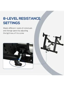 Homcom Stationary Black Indoor Exercise Bike 8 Speed Magnetic Resistance Bicycle Trainer -APPLE || PURE2IMPROVE || Sonik Sales Store VAOFB SQ4 0000000088 NO COLOR SLd1