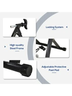 Homcom Stationary Black Indoor Exercise Bike 8 Speed Magnetic Resistance Bicycle Trainer -APPLE || PURE2IMPROVE || Sonik Sales Store VAOFB SQ5 0000000088 NO COLOR SLd2