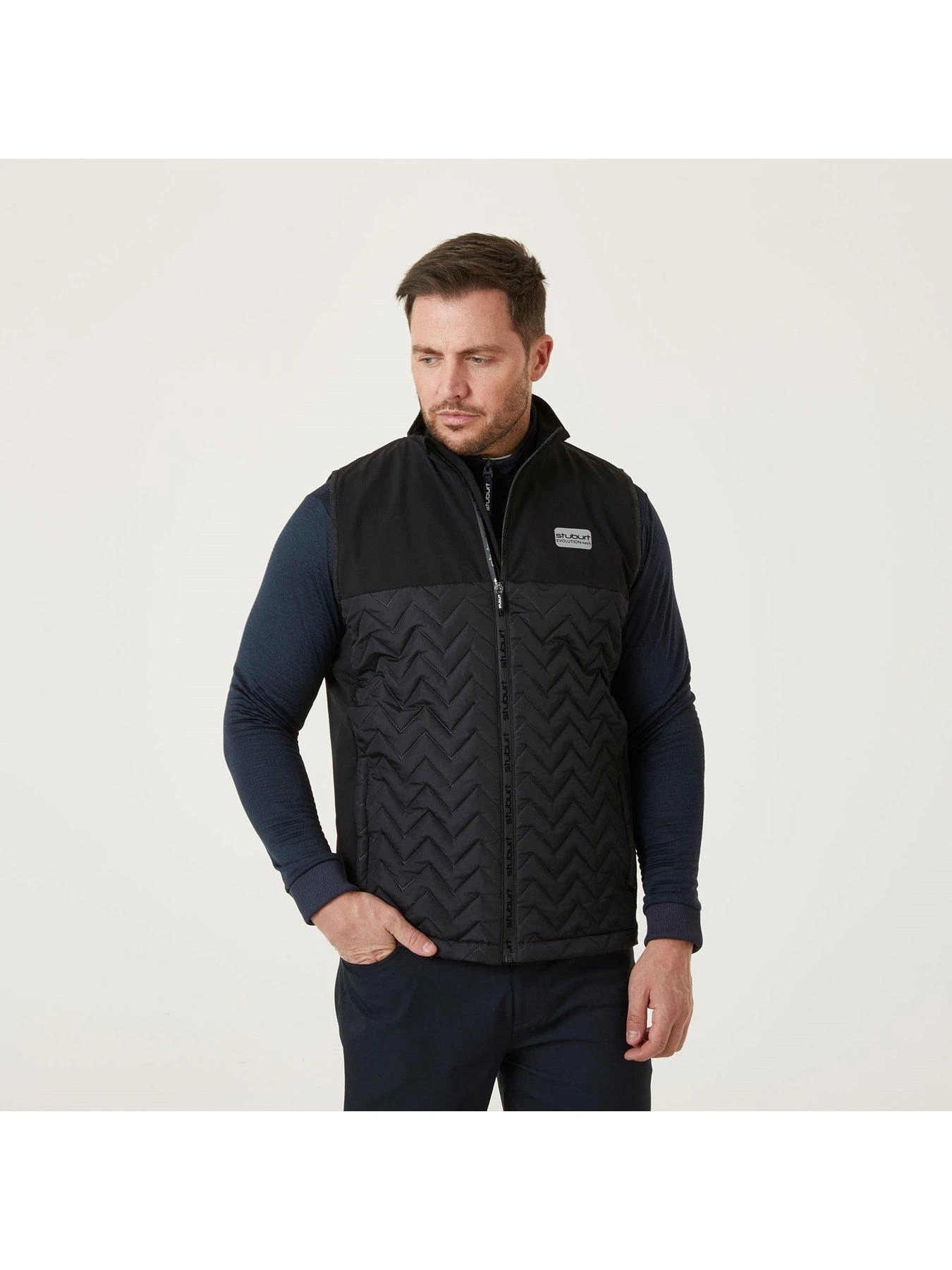 Stuburt Mens Evolution Golf Padded Gilet - Black 3 Stuburt Mens Evolution Golf Padded Gilet - Black - Image 3