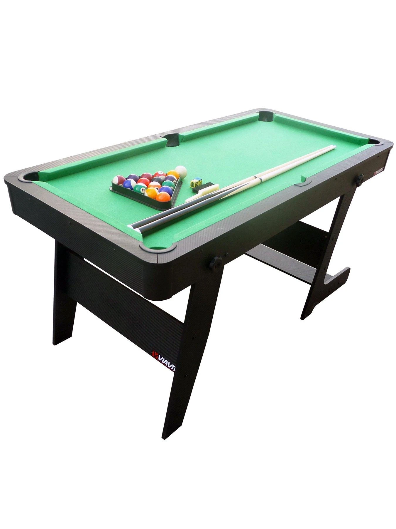 Viavito PT100X 5ft Folding Pool Table For Easy Convenient Storage With Accessories 3 Viavito PT100X 5ft Folding Pool Table For Easy Convenient Storage With Accessories - Image 3